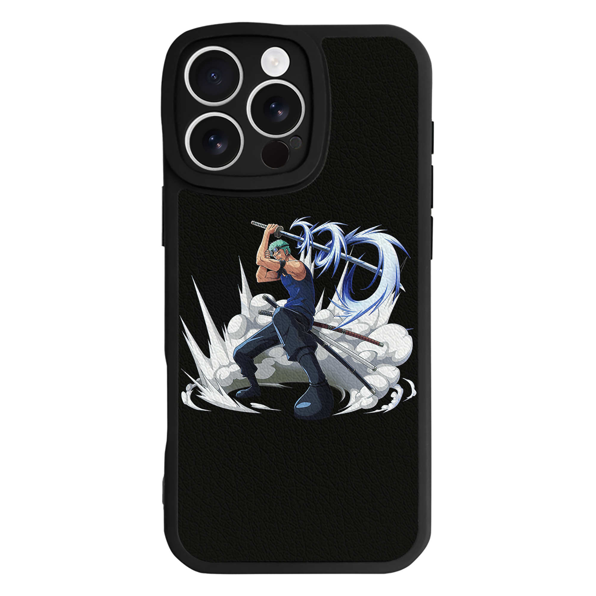 （画像用） ワンピース ロロノア・ゾロ ONE PIECE Roronoa Zoro 【iPhone 16シリーズ対応】シリコンスマホケース（レザー調） 材質：シリコン